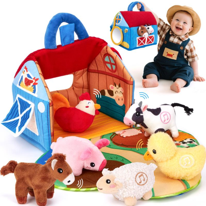 My First Sensory Farm – Interactive Plush Animal Play Set